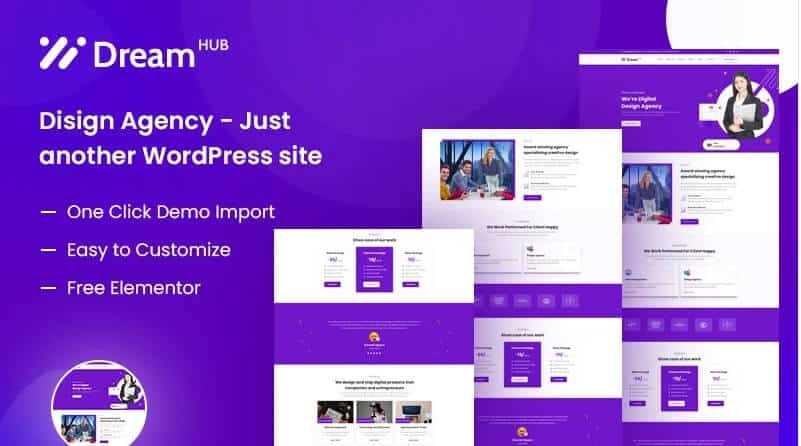 Dreamhub - design agency wordpress theme