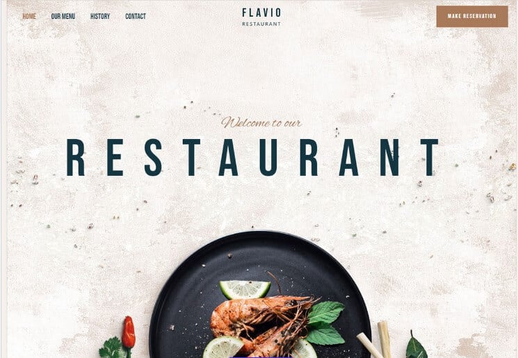 Flavio restaurant wordpress theme