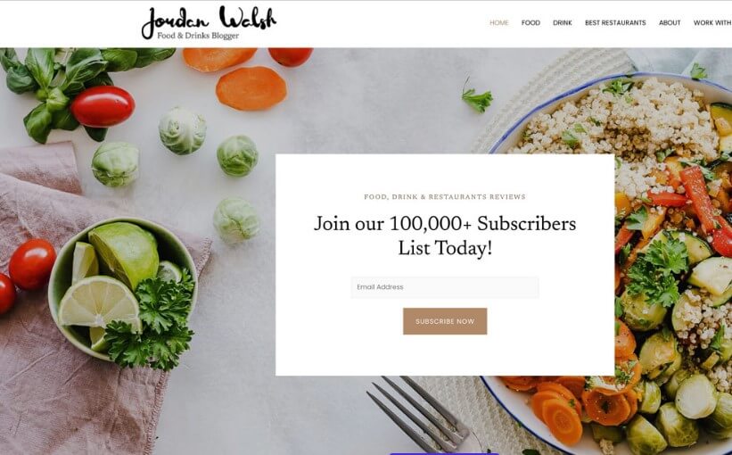 Food drinks wordpress theme