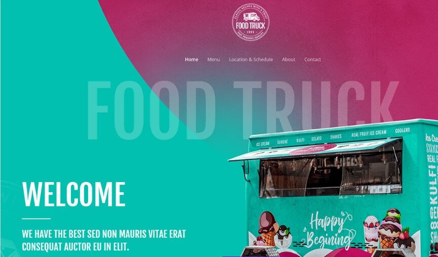 Food truck wordpress theme