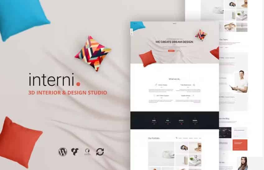 Interni 3d interior design studio wordpress theme