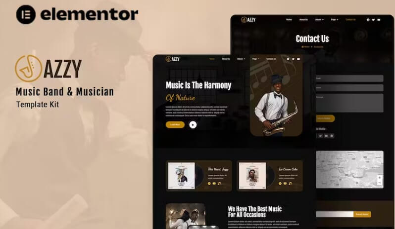 Jazzy Musician Band Wordpress Theme Jazzy musician band wordpress theme