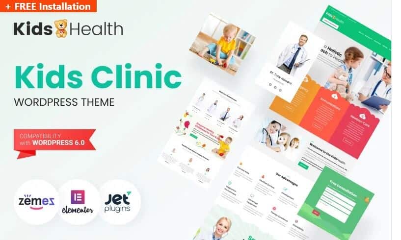 Kidshealth - Kids Clinic Wordpress Theme Kidshealth - kids clinic wordpress theme