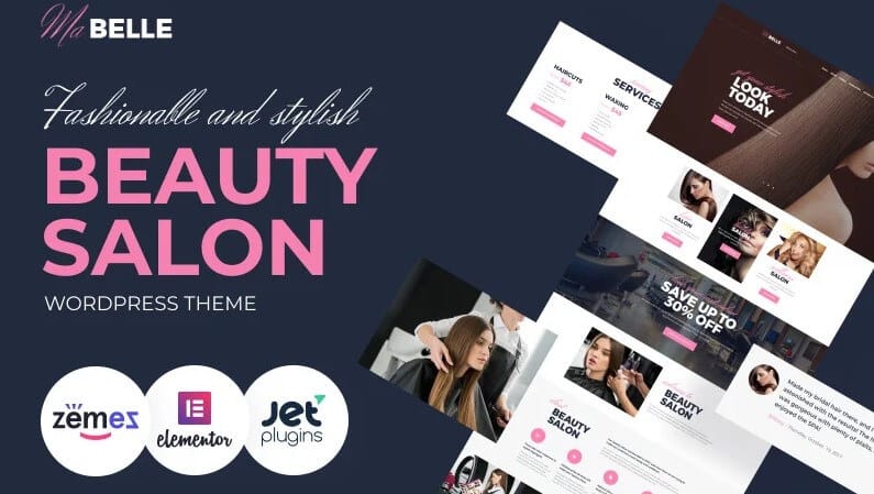 Mabelle - beauty salon wordpress elementor theme