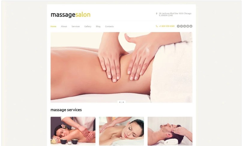 Massage Salon Responsive Wordpress Theme Massage salon responsive wordpress theme