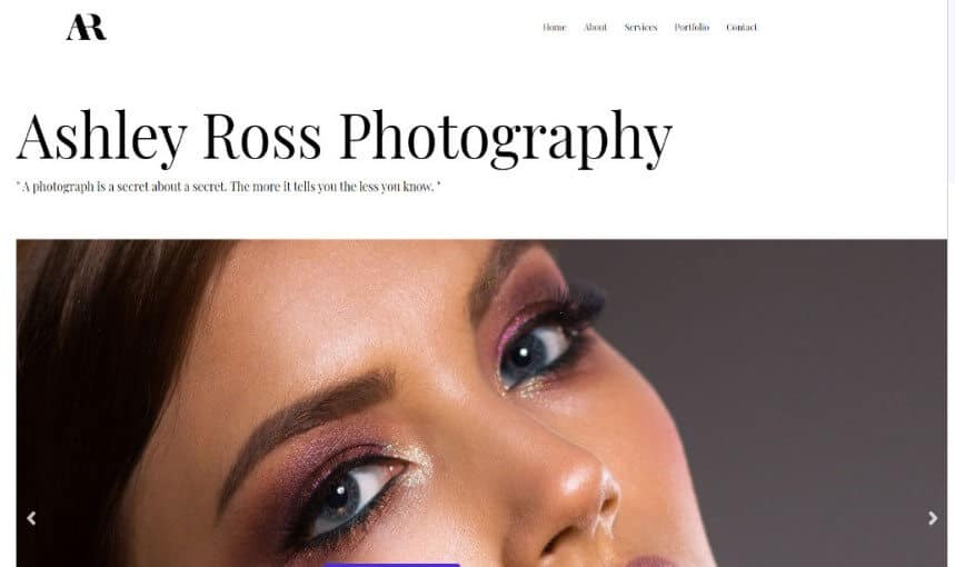 Photography portfolio wordpress theme