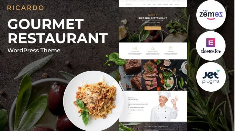 Ricardo - gourmet restaurant responsive wordpress theme