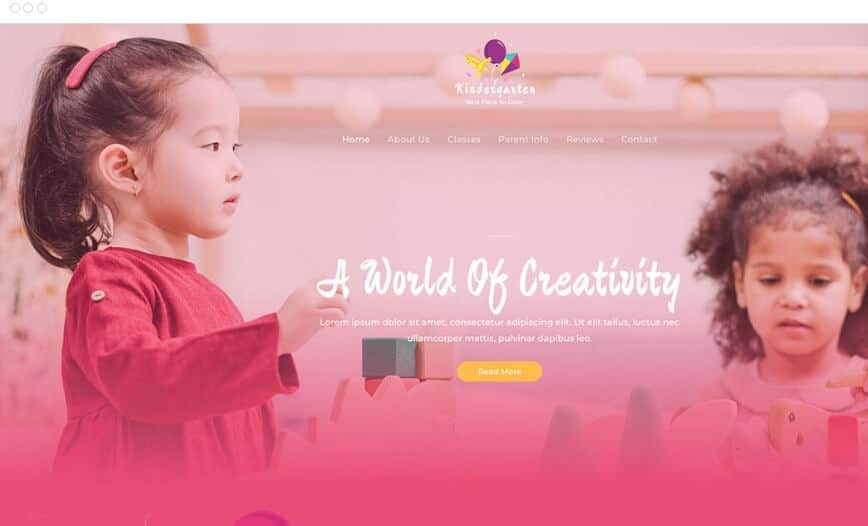 School and kindergarten wp theme