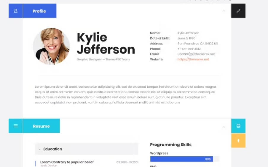 Shiftcv - blog  resume  portfolio wordpress theme