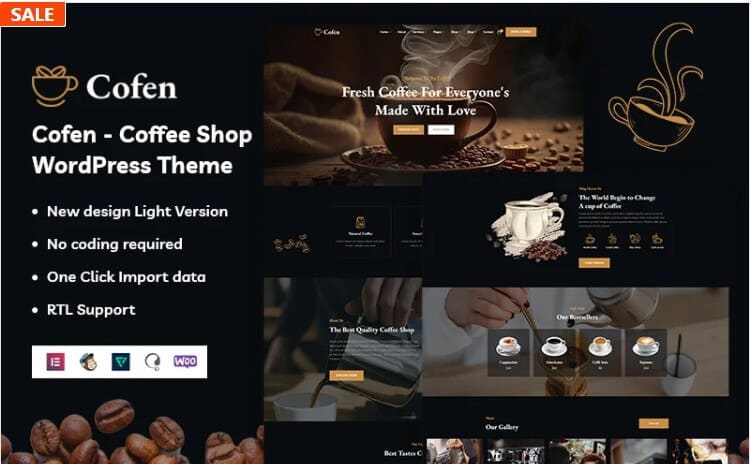 Cofen - coffee shop wordpress theme