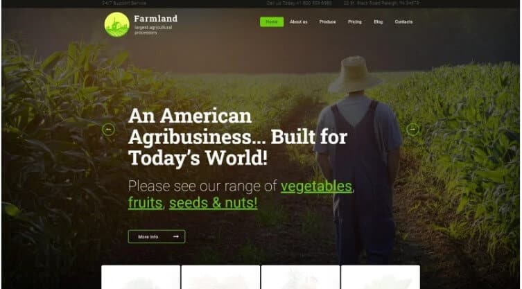 Farmland - Agriculture Farming Wordpress Theme Farmland - agriculture farming wordpress theme