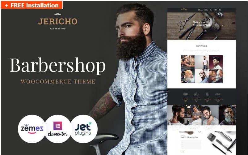 Jericho - barber shop modern wordpress theme
