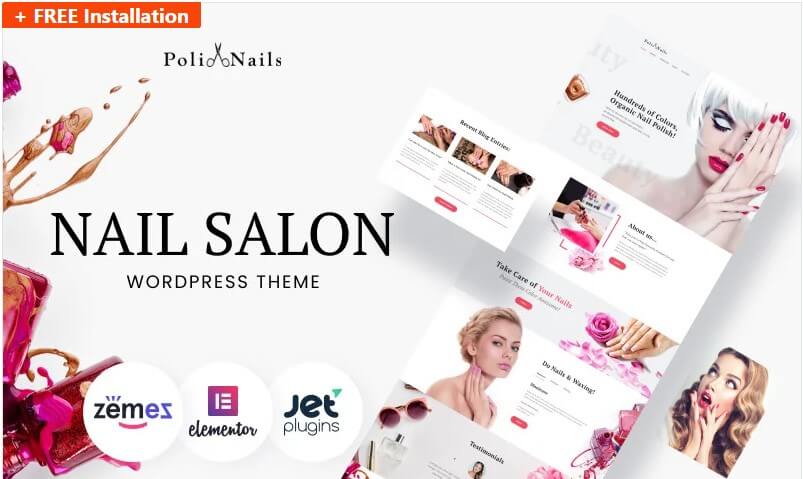 Poli Nails Nail Salon Wp Themes Poli nails nail salon wp themes