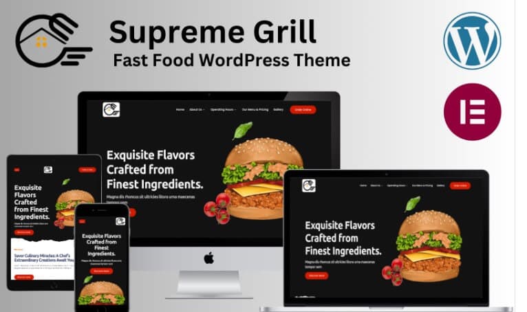 Supreme grill - fast food wordpress theme