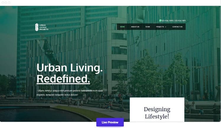 Construction company theme