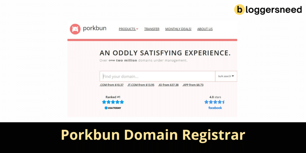 Porkbun domain name buying