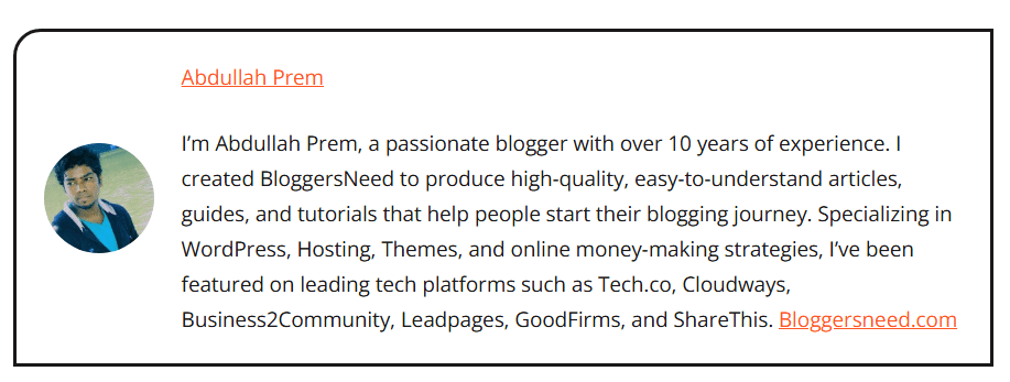 Author Bio Example For E E A T Author bio example for e e a t