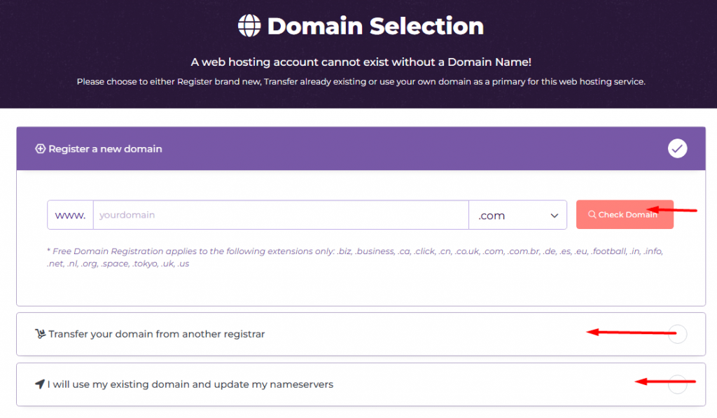 Ha Domain Selection Ha domain selection