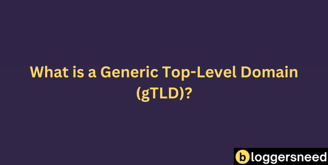 Generic Top Level Domain Generic top level domain