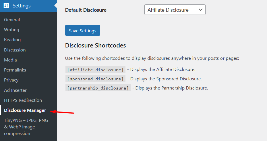Show Affiliate Disclosure Plugin Installation Step 1 Show affiliate disclosure plugin installation step 1