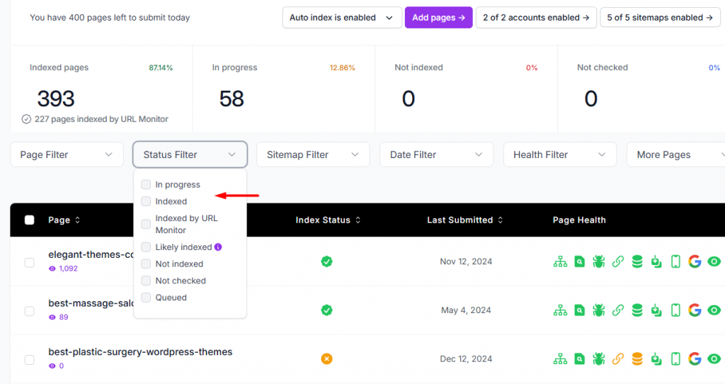 Url Monitor Status Filter Url monitor status filter