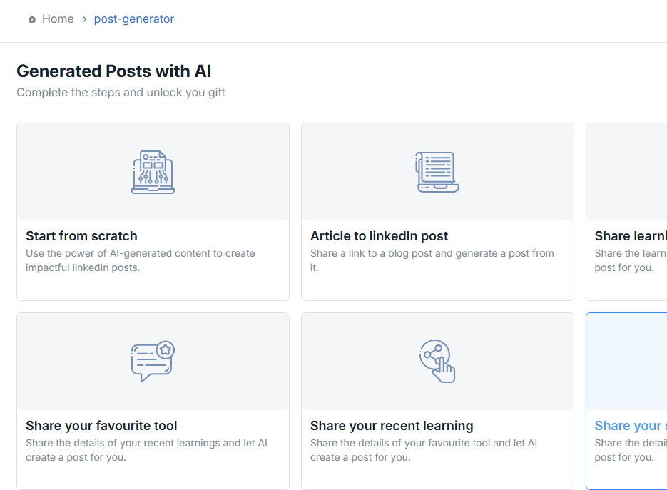 Content generator using ai