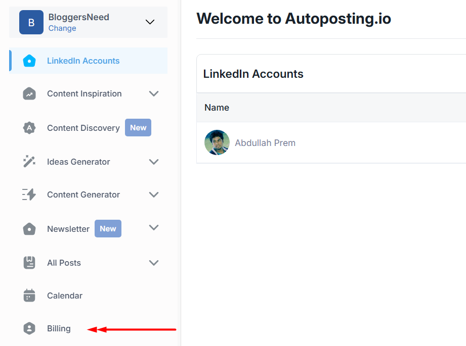 Autoposting billling