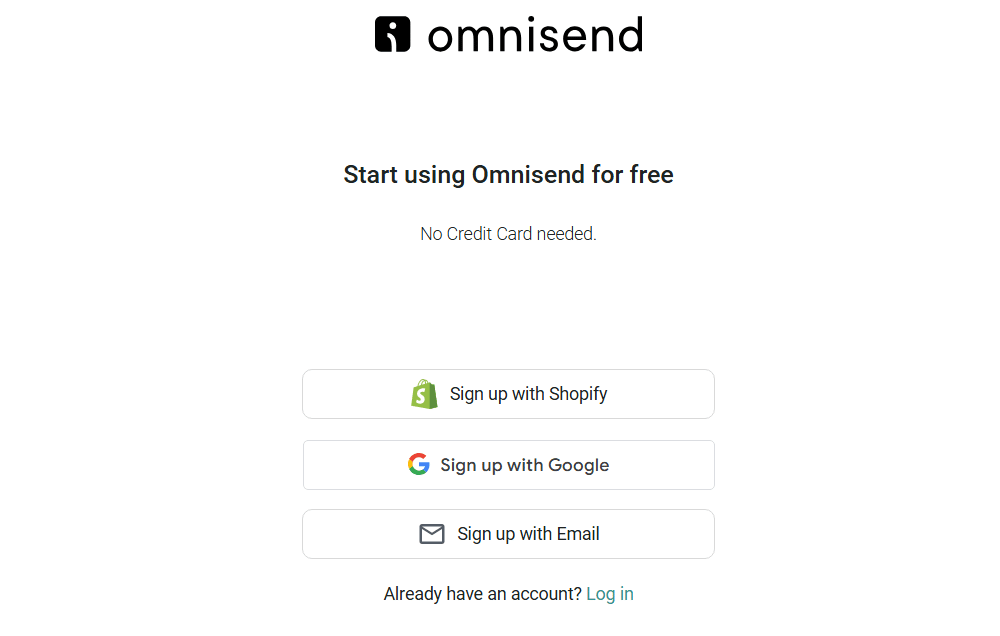 Omnisend signup